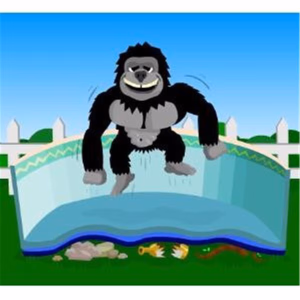 27' Round Gorilla Bottom Floor Padding, Olympian Athlete, Mfr#: OL2662507